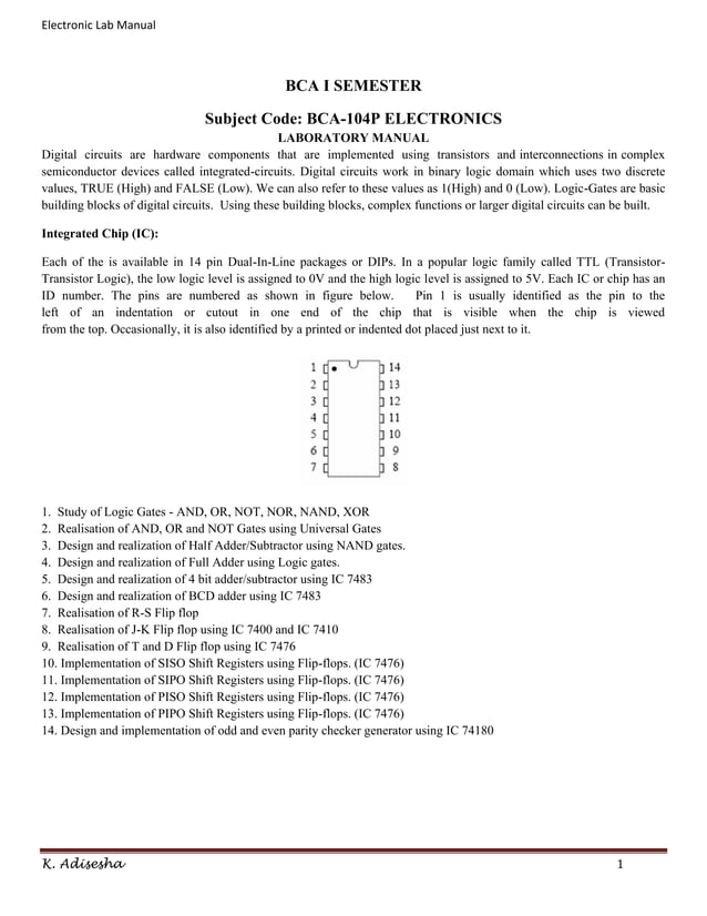 Bca i sem de lab PDF