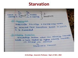 G.Kiruthiga, Associate Professor, Dept of BCA, GNC
Starvation
 