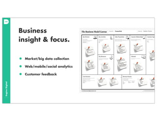 EngineDigital
Business
insight & focus.
• Market/big data collection
• Web/mobile/social analytics
• Customer feedback
 