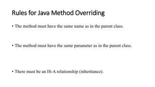 BCA Oveloading and Overriding (2).pptx | Programming Languages | Computing