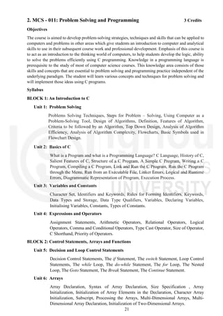 Bca Programme Include Bca programme guide crc july 2021 | PDF
