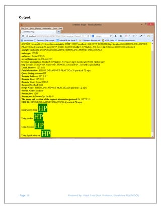 
Output:

 Page. 29                                                                  Prepared By: Hitesh Patel (Asst. Professor, GrowMore BCA/PGDCA) 

 
