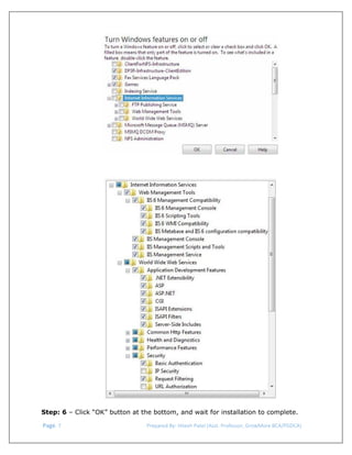  

Step: 6 – Click “OK” button at the bottom, and wait for installation to complete.
 Page. 7                                                                  Prepared By: Hitesh Patel (Asst. Professor, GrowMore BCA/PGDCA) 

 
