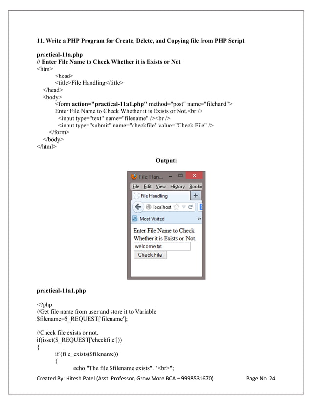 Bca sem 6 php practicals 1to12 | PDF