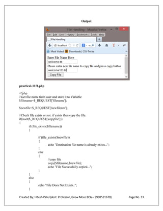 Bca sem 6 php practicals 1to12 | PDF