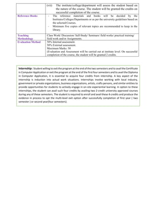 BCA Sem 1 & 2 Revised Structure & Syllabus as per Govt NEP GR dt 11-07 ...