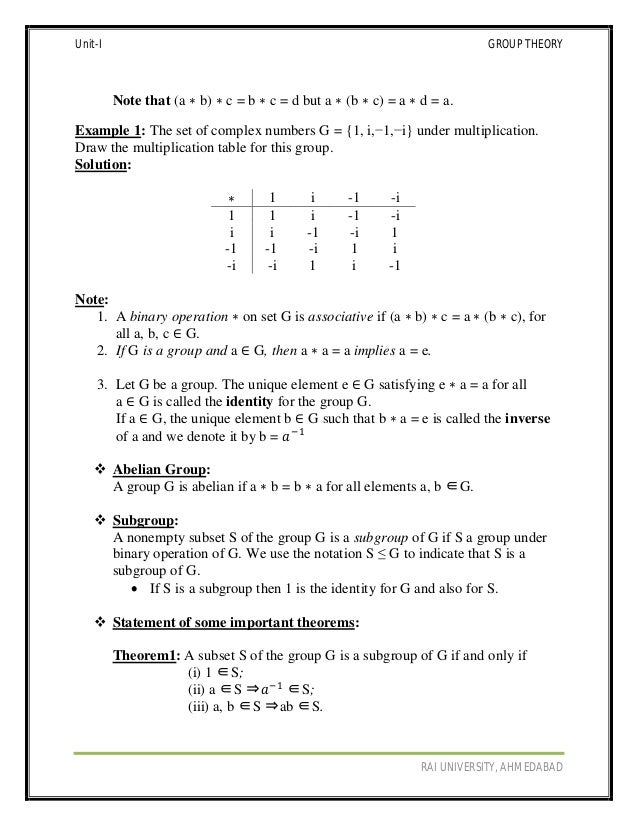 example of group in discrete mathematics