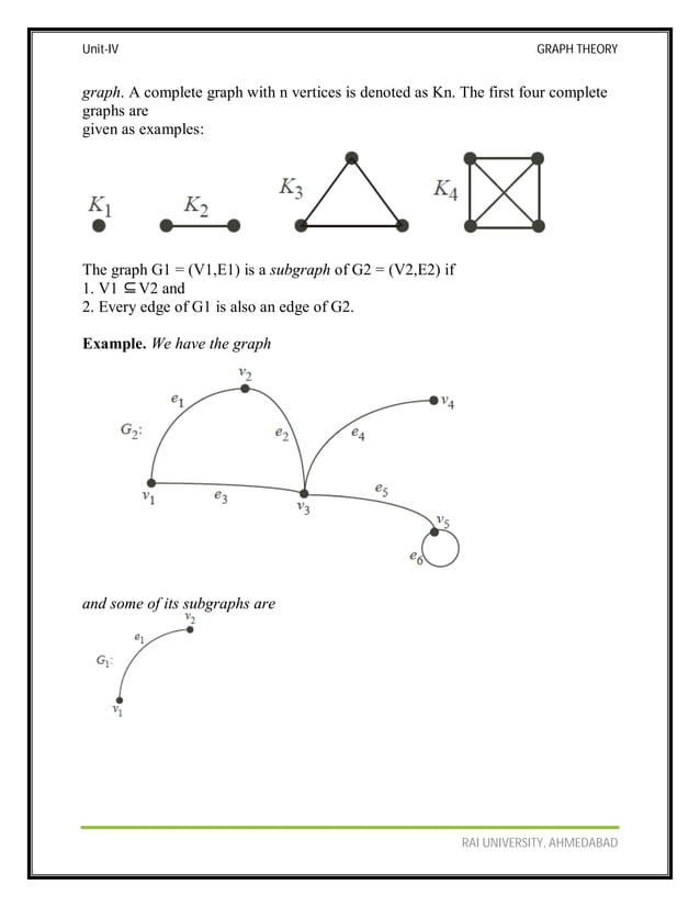 BCA_Semester-II-Discrete Mathematics_unit-iv Graph theory | PDF ...