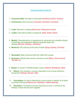 Bcb 500 confusing words by hemal jamiul hasan [www.onlinebcs.com] | PDF