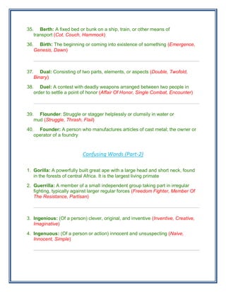Bcb 500 confusing words by hemal jamiul hasan [www.onlinebcs.com] | PDF