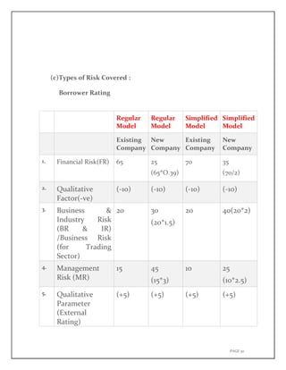 Borrower Risk Rating Graphics CREDIT RATING PROJECT | PDF