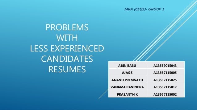 candidates resumes
