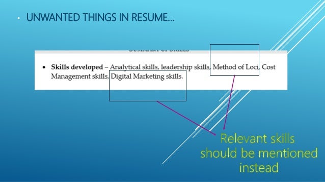 candidates resumes