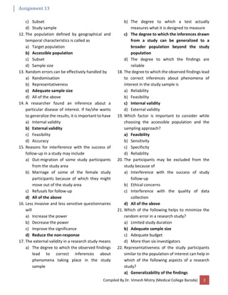 Basic Course in Biomedical Research MCQs with Answer | PDF