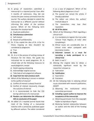 Basic Course in Biomedical Research MCQs with Answer | PDF
