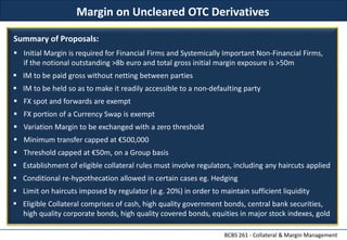 BCBS 261 - Collateral and Margin Management for Uncleared Derivatives ...