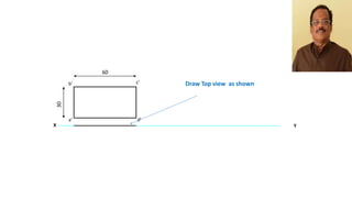 Top View Rectangle Dimensions Projection of rectangular Plane | PPTX