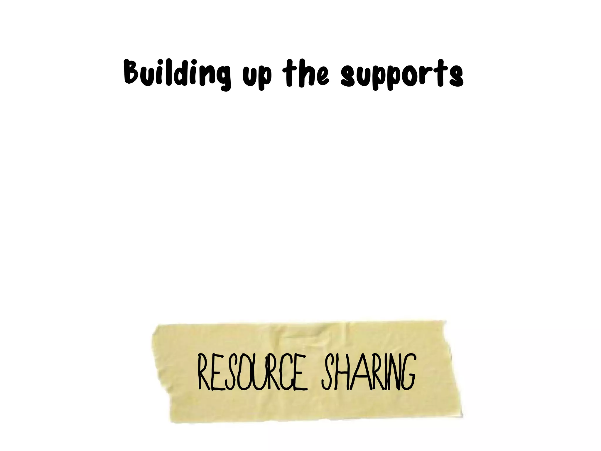 Building up the supports




     Resource Sharing
 