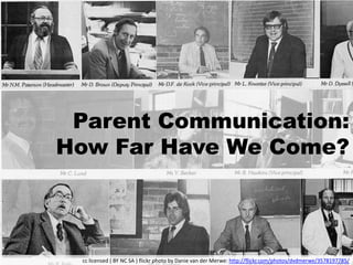 Parent Communication:
How Far Have We Come?

cc licensed ( BY NC SA ) flickr photo by Danie van der Merwe: http://flickr.com/photos/dvdmerwe/3578197785/

 