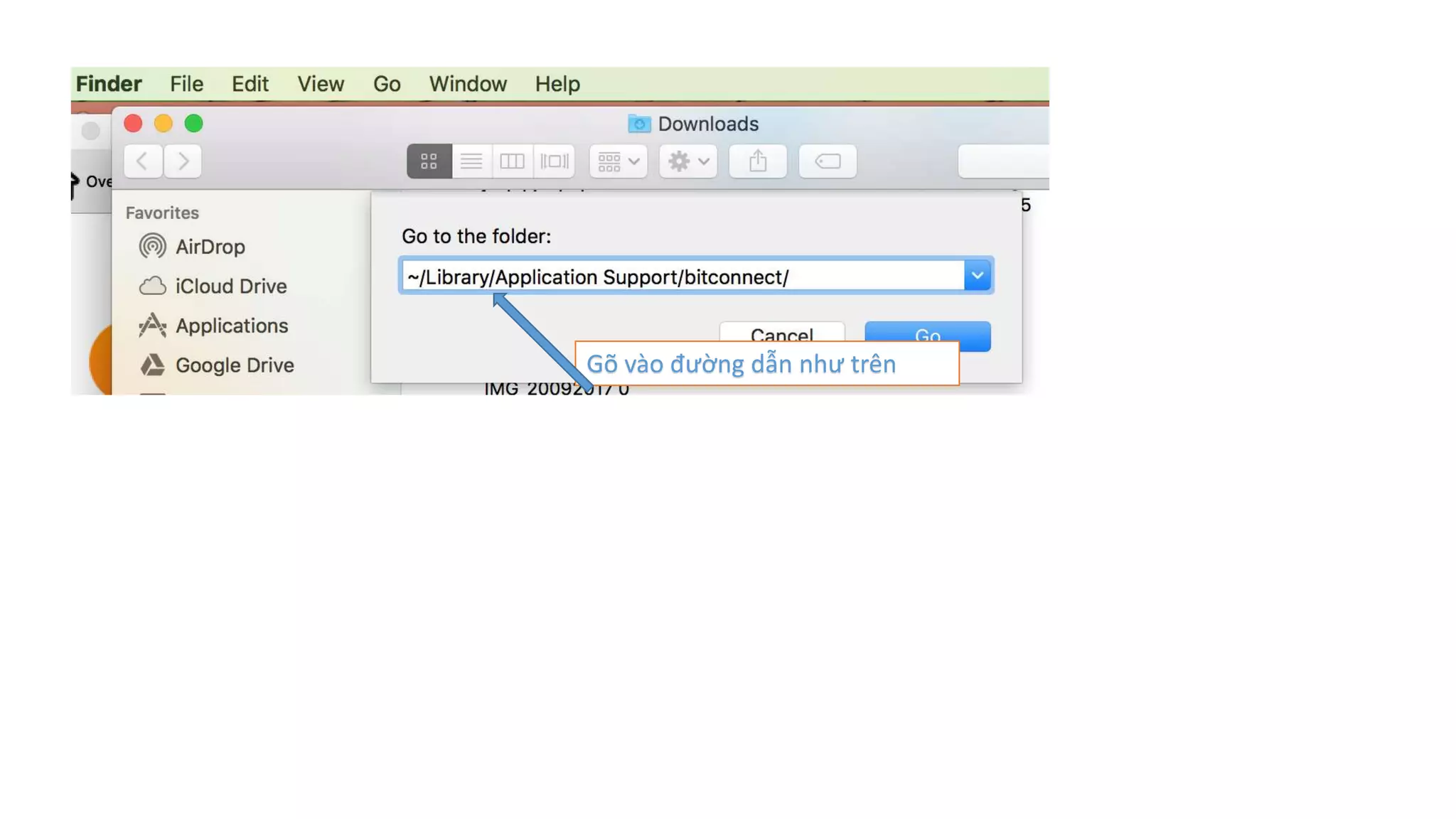 Gõ vào đường dẫn như trên
 