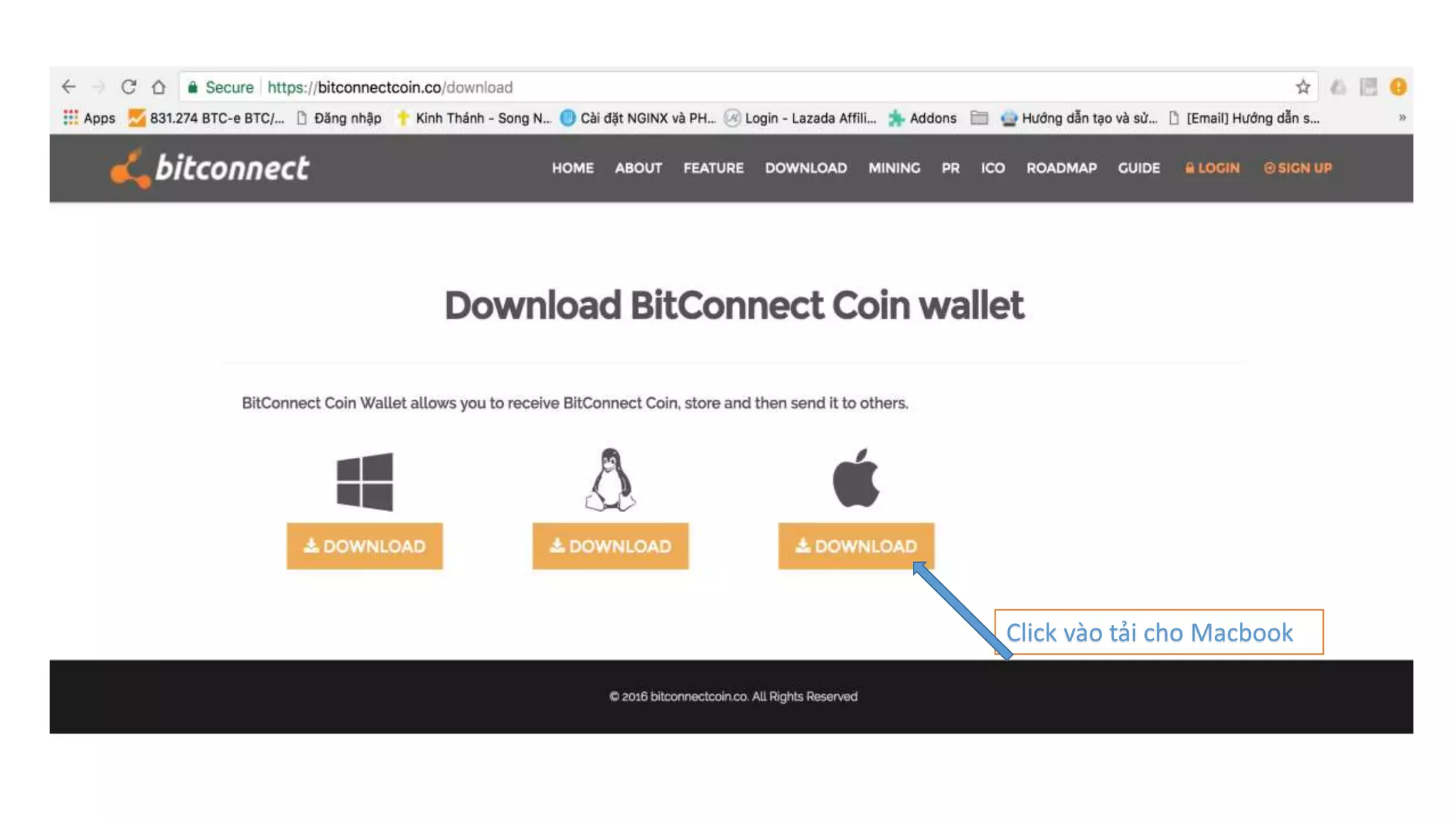 Click vào tải cho Macbook
 