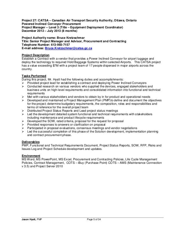 contract manager resume