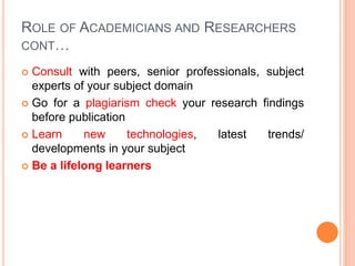 Development of Academic & Research Identity | PPT