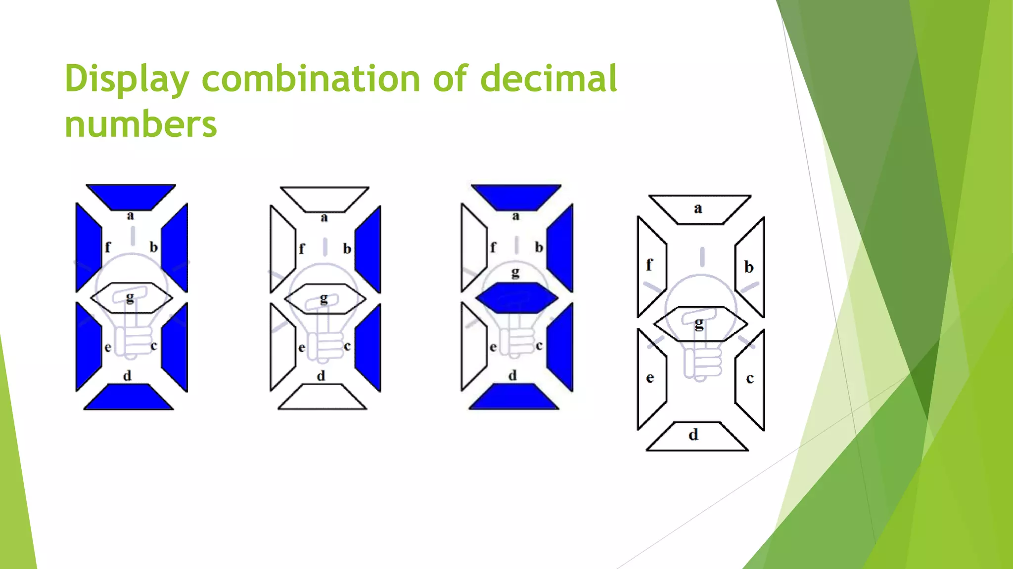 Display combination of decimal
numbers
 