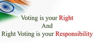 Voting is your Right
And
Right Voting is your Responsibility
 
