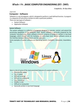 BCE NOTES RGPV - TRINITY INST OF TECH AND RESEARCH BHOPAL (RGTU) | PDF