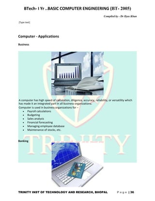BCE NOTES RGPV - TRINITY INST OF TECH AND RESEARCH BHOPAL (RGTU) | PDF