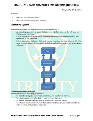 BCE NOTES RGPV - TRINITY INST OF TECH AND RESEARCH BHOPAL (RGTU) | PDF