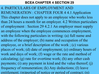 Basic Conditions Of Employment Training | PDF