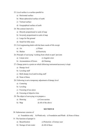 BASIC CIVIL ENGINEERING MCQ QUESTIONS AND ANSWERS PDF DOWNLOAD visual data 4