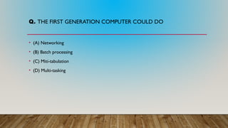 BCE QUIZ-basics of computer engg -computer fundamentals | PPTX