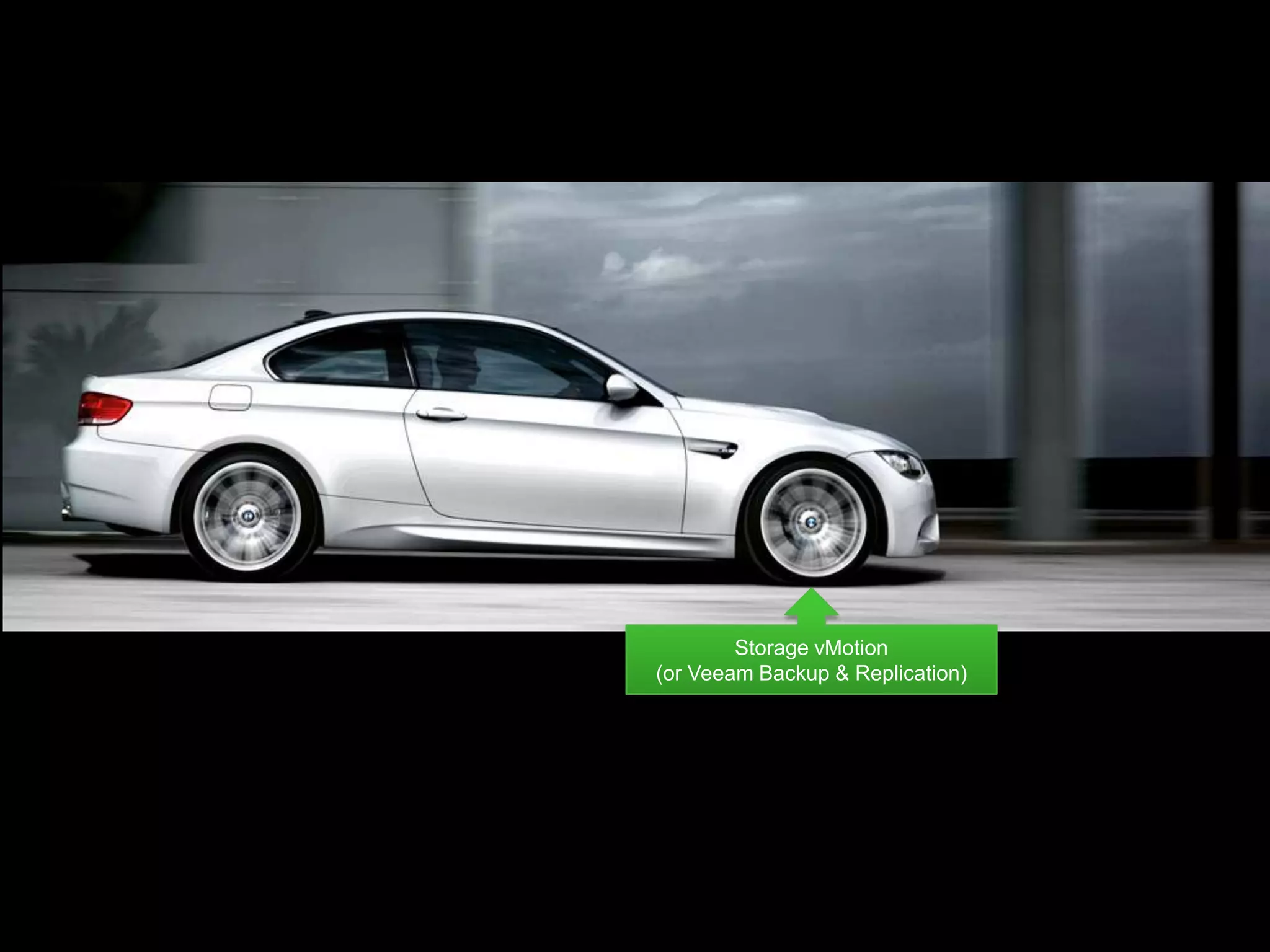 Storage vMotion
(or Veeam Backup & Replication)
 