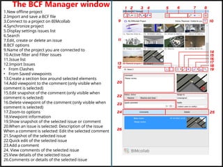 BCF Manager-User manual-Getting started with BCF manager | PPTX