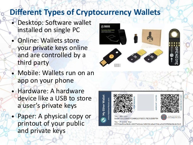 Different kinds of cryptocurrency wallets