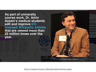 Source: Creative Commons, 2016 State of the Commons report
 