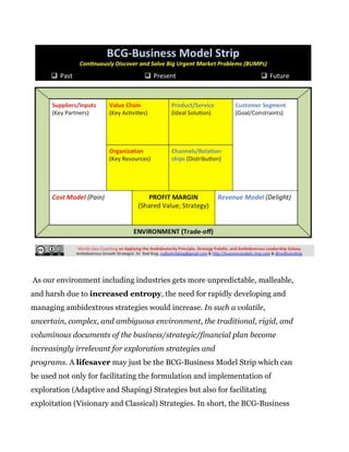 BCG-Business Model Strip: A Visual Tool for Continuously Improving and ...