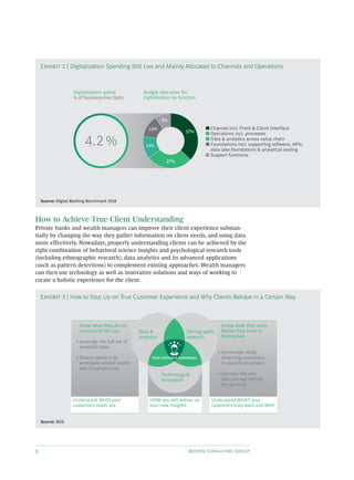 9 Boston Consulting Group
How to Achieve True Client Understanding
Private banks and wealth managers can improve their cli...