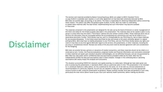 The services and materials provided by Boston Consulting Group (BCG) are subject to BCG's Standard Terms
(a copy of which is available upon request) or such other agreement as may have been previously executed by BCG.
BCG does not provide legal, accounting, or tax advice. The Client is responsible for obtaining independent advice concerning
these matters. This advice may affect the guidance given by BCG. Further, BCG has made no undertaking
to update these materials after the date hereof, notwithstanding that such information may become outdated
or inaccurate.
The materials contained in this presentation are designed for the sole use by the board of directors or senior management of
the Client and solely for the limited purposes described in the presentation. The materials shall not be copied or given to any
person or entity other than the Client (“Third Party”) without the prior written consent of BCG. These materials serve only as
the focus for discussion; they are incomplete without the accompanying oral commentary and may not be relied on as a
stand-alone document. Further, Third Parties may not, and it is unreasonable for any Third Party to, rely on these materials
for any purpose whatsoever. To the fullest extent permitted by law (and except to the extent otherwise agreed in a signed
writing by BCG), BCG shall have no liability whatsoever to any Third Party, and any Third Party hereby waives any rights and
claims it may have at any time against BCG with regard to the services, this presentation, or other materials, including the
accuracy or completeness thereof. Receipt and review of this document shall be deemed agreement with and consideration
for the foregoing.
BCG does not provide fairness opinions or valuations of market transactions, and these materials should not be relied on or
construed as such. Further, the financial evaluations, projected market and financial information, and conclusions contained
in these materials are based upon standard valuation methodologies, are not definitive forecasts, and are not guaranteed by
BCG. BCG has used public and/or confidential data and assumptions provided to BCG by the Client. BCG has not
independently verified the data and assumptions used in these analyses. Changes in the underlying data or operating
assumptions will clearly impact the analyses and conclusions.
The situation surrounding COVID-19 is dynamic and rapidly evolving, on a daily basis. Although we have taken great care
prior to producing this presentation, it represents BCG’s view at a particular point in time. This presentation is not intended
to: (i) constitute medical or safety advice, nor be a substitute for the same; nor (ii) be seen as a formal endorsement or
recommendation of a particular response. As such you are advised to make your own assessment as to the appropriate
course of action to take, using this presentation as guidance. Please carefully consider local laws and guidance in your area,
particularly the most recent advice issued by your local (and national) health authorities, before making any decision.
Disclaimer
Copyright
©
2021
by
Boston
Consulting
Group.
All
rights
reserved.
BCG
Executive
Perspectives
updated
30
April
2021
Version
2.0
26
 