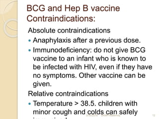 Bcg and hep b vaccination | PPTX