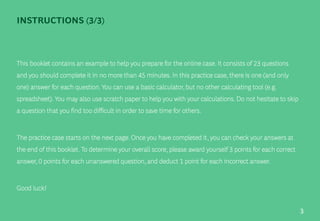 BCG CASE PRACTICE for the online assesment. | PDF