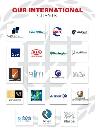 OUR INTERNATIONAL
CLIENTS
 
