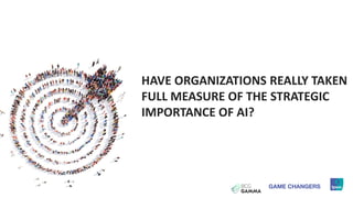 31
HAVE ORGANIZATIONS REALLY TAKEN
FULL MEASURE OF THE STRATEGIC
IMPORTANCE OF AI?
 