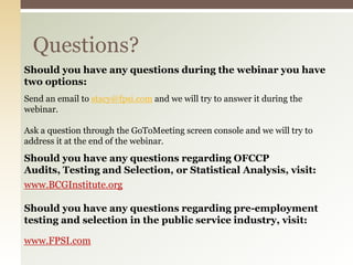 Validating A Physical Ability Test Validating A Physical Ability Test