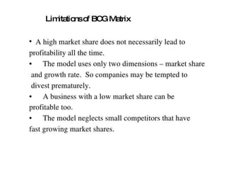 Bcg matrix with ITC company