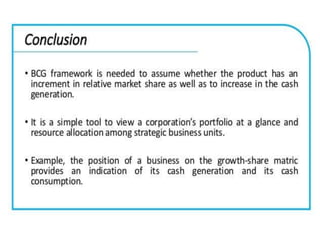 Bcg matrix with ITC company