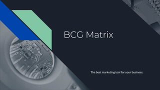BCG Matrix
The best marketing tool for your business.
 